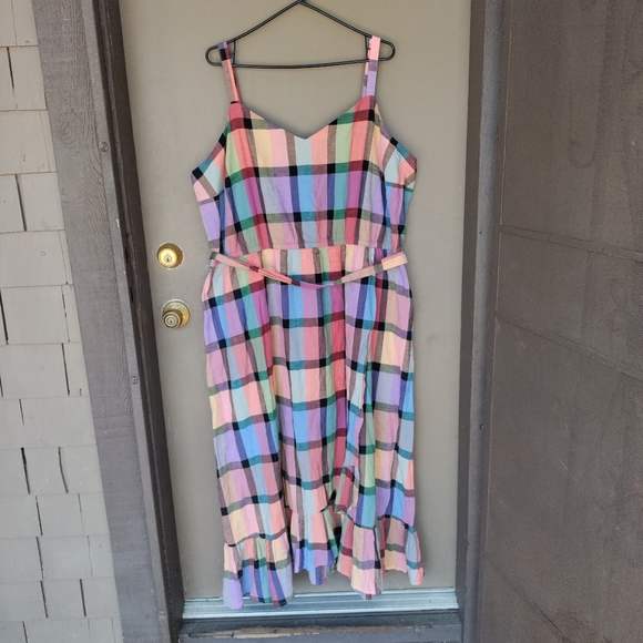 Lane Bryant Dresses & Skirts - Lane Bryant Rainbow Plaid Midi Dress